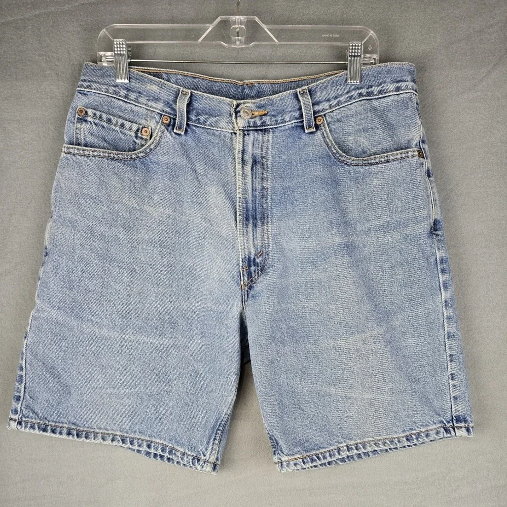 Levis 550 Mens Relaxed Fit Denim Shorts Light Wash Blue Jeans W36 36650-1801